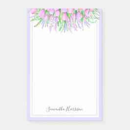 Lavender Tulips Bouquet Spring Vibes Floral Post-it Klebezettel