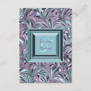 Lavender und Aquamarin Blue Wedding RSVP Karte