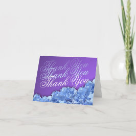 Lavender und Blue Hydrangeas Vielen Dank Dankeskarte
