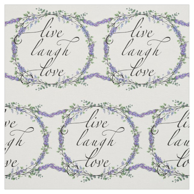 Lavender und Eukalyptus Live Laugh Liebe Stoff (Muster)