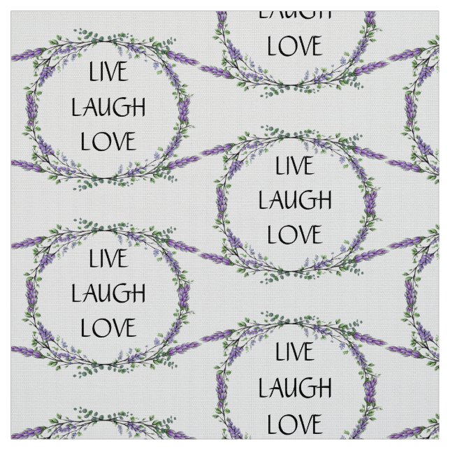 Lavender und Eukalyptus Live Laugh Liebe Stoff (Muster)
