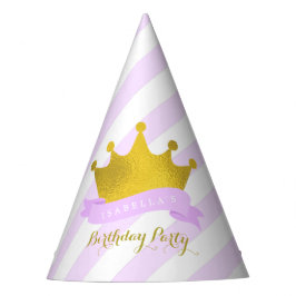 Lavender und Gold Tiara Princess Birthday Partyhütchen