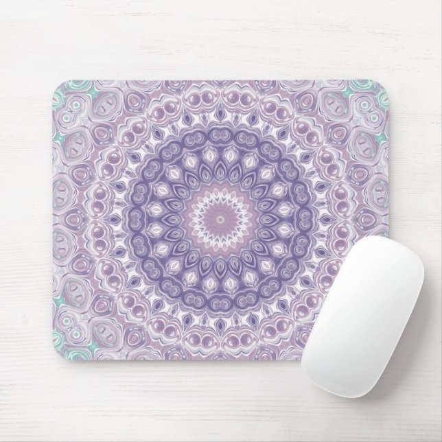 Lavender und Lilac Mandala Pattern Mousepad (Mit Mouse)