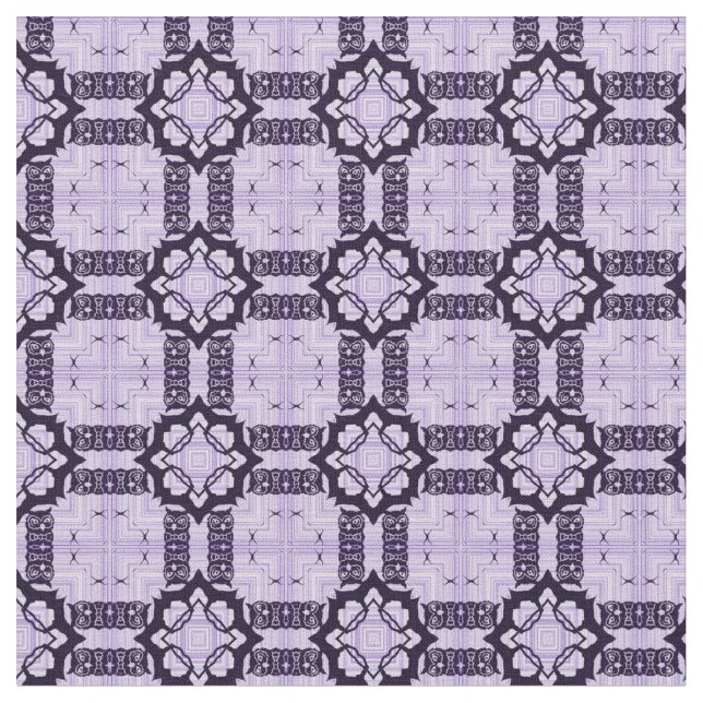Lavender und Violet Geometric Muster Stoff (Nahaufnahme)