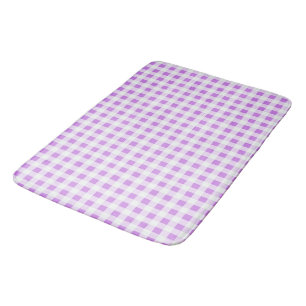 Lavender und White Gingham Badematte