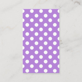 Lavender und White Polka Dots Visitenkarte