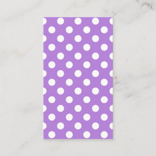 Lavender und White Polka Dots Visitenkarte