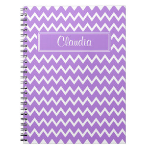 Lavender und White Zigzag Muster Notizblock