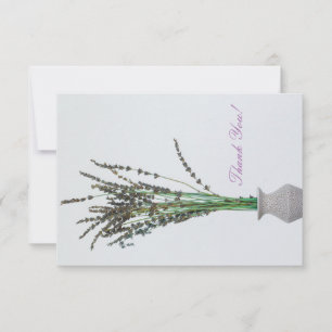 Lavender Vase Minimalismus Vielen Dank Flat Card