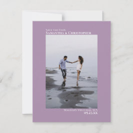 Lavender Vertical Foto Moderne Minimalistische Hoc Save The Date