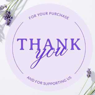 Lavender Vielen Dank Frau Minimalistische Aufklebe Runder Aufkleber
