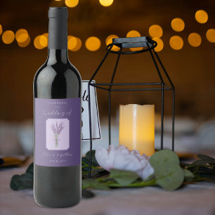 Lavender Vielen Dank, Hochzeit Weinetikett