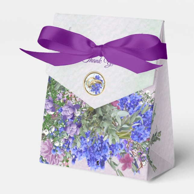 Lavender - Violet Blume Bouquets Geschenkschachtel (Vorderseite)