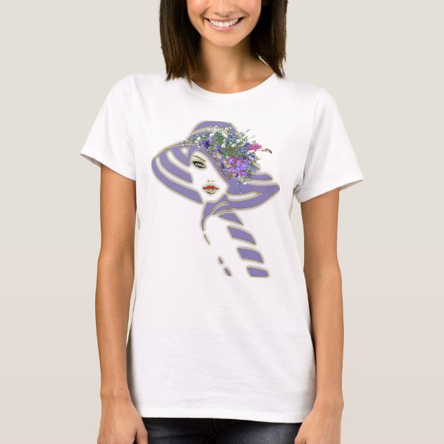 Lavender - Violet Blume Bouquets T-Shirt (Vorderseite)