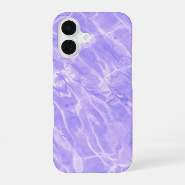 Lavender Water Ripple iPhone Case 16 Hülle (Rückseite)