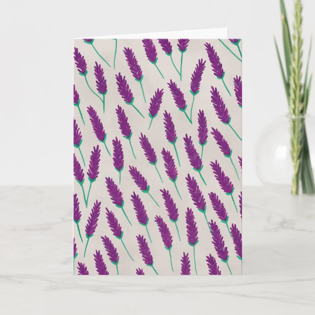 Lavender Watercolor Blank Karte (Vorderseite)
