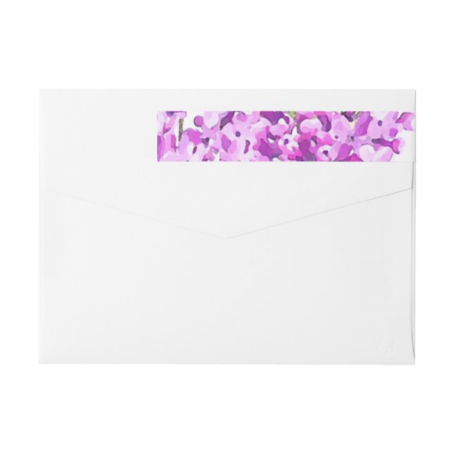 Lavender Watercolor Blume Hochzeit modern (Rückseite)