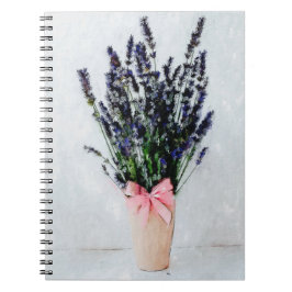 Lavender Watercolor Bouquet Notebook Notizblock