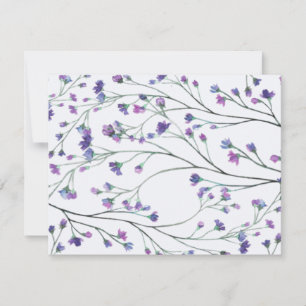 Lavender Watercolor Custom Personal Stationery Mitteilungskarte