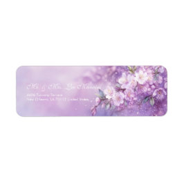 Lavender Watercolor Ethereal Cherry Blossom