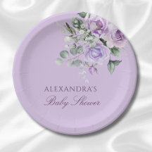 Lavender Watercolor Floral Baby Dusche
