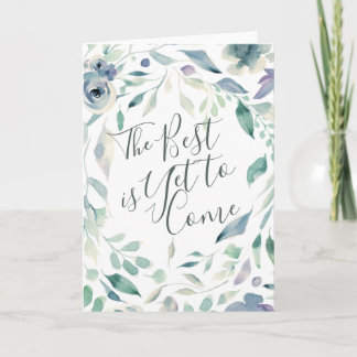 Lavender Watercolor Floral The Best is Yet to Come Karte