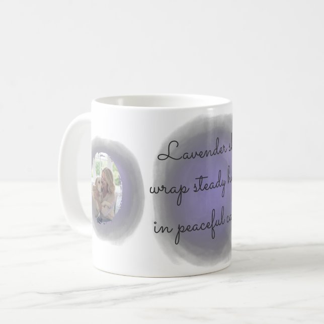 Lavender Watercolor Labrador Retriever Custom Name Kaffeetasse (Vorderseite Links)