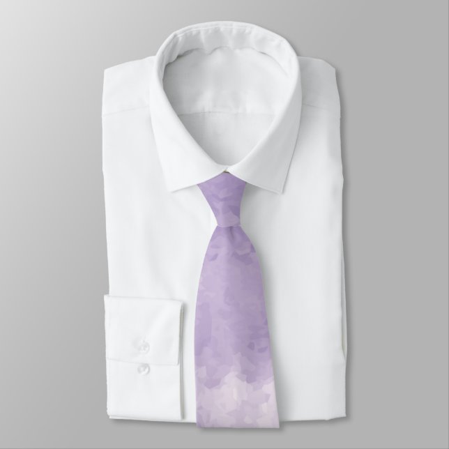 Lavender Watercolor Necktie Krawatte (Gebunden)