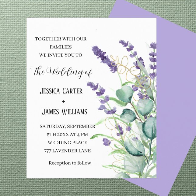 Lavender Watercolor Rustic Eukalyptus Wedding (Von Creator hochgeladen)