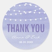 Lavender Watercolor String Lights Vielen Dank