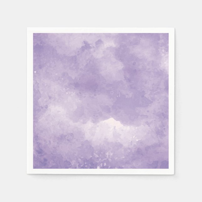Lavender Watercolor Wedding Table Napkins Serviette (Vorderseite)