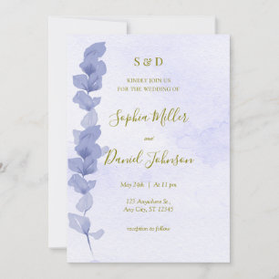 Lavender Watercolor Wedite Einladung