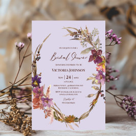 Lavender Watercolor Wildflower Invitation Einladung