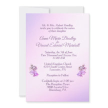 Lavender Wedding Bells Einladung