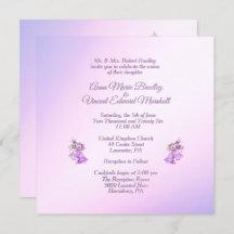 Lavender Wedding Bells Einladung