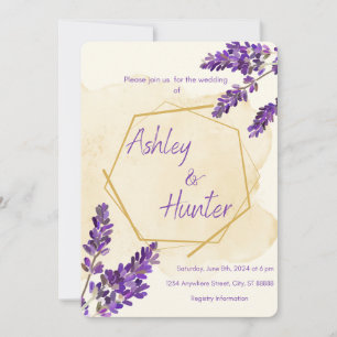 Lavender Wedding Einladung