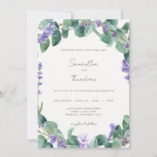 Lavender Wedding Einladung Grüne Lila Moderne