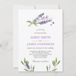 Lavender Wedding Einladung Rustikale Elegante Blum
