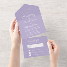 Lavender Wedding Elegante Kalligraphie UAWG Lila
