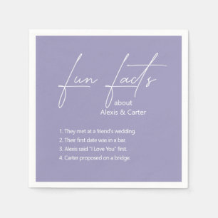 Lavender Wedding Fun Fakten Serviette