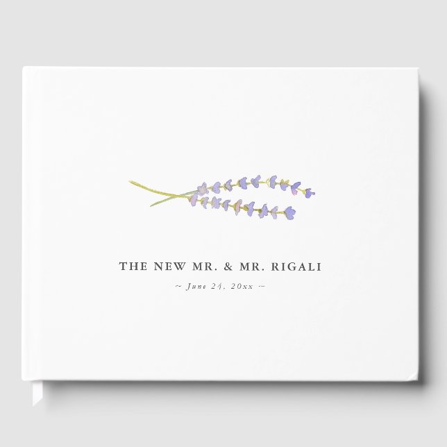 Lavender Wedding Guest Book Ideas Gästebuch (Vorderseite)