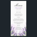 Lavender Wedding Menu Elegante Lila Blumenstrauß Menükarte<br><div class="desc">Ich finde die originellen und eleganten Menükarten. Alle Details sind HAND-GEZEICHNET, damit Sie sicher sein können, dass dieses Design einzigartig ist. Lavender soll viel Glück bringen, aber es ist auch ein Symbol für Liebe und Hingabe, sodass es eine besonders bedeutsame Blume für Ihre Hochzeit zu verwenden. Die schöne Farbe passt...</div>