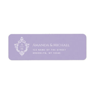 Lavender Wedding Monogram Vintages Wappen