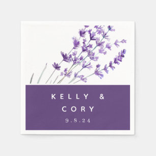 Lavender Wedding Paper Napkin Serviette