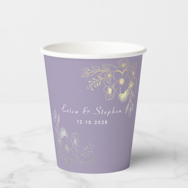 Lavender Wedding Pappbecher (Vorderseite)