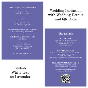 Lavender Wedding QR Code UAWG Einladung