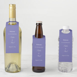 Lavender Wedding Welcome Bottle Hanger Tags Flaschenanhänger