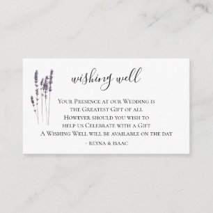 Lavender Wedding wünscht sich gut Begleitkarte