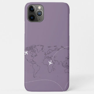 Lavender-Weltkarte iPhone 11 Pro Hülle