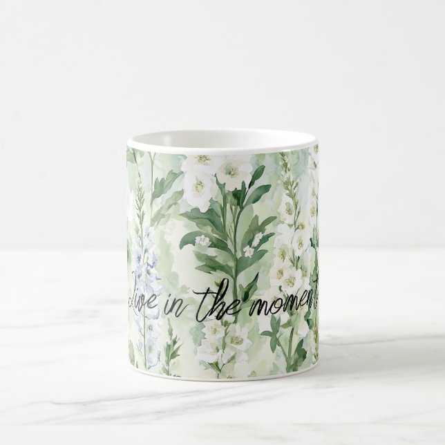 Lavender White Delphinium Flowers   Kaffeetasse (Mittel)